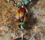  Red Jasper and Sterling Silver Pendant 