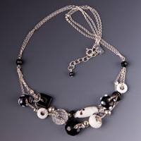 Black & White Crisscross Necklace
