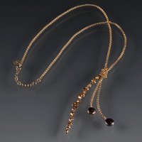  Knotted Gold & Freshwater Pearl Necklace 
